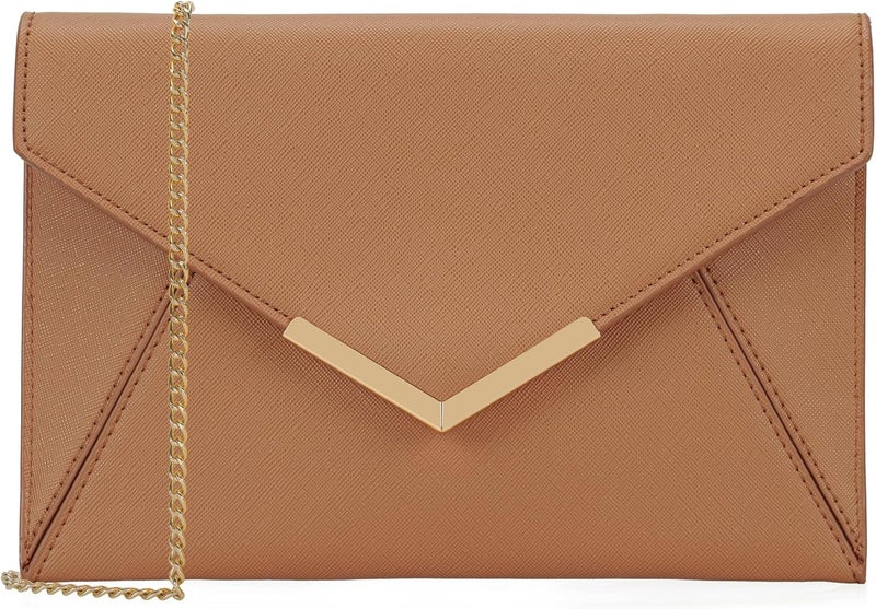 DEXMAY DM Dexmay Women Envelope Clutch Handbag Medium Saffiano Leather Foldover Clutch Purse - Image 1